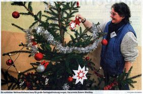 Ein schlichter Weihnachtsbaum kann für große Festtagsstimmung sorgen. Das erlebte Susann Manthey. (Foto: Maik Schumann)